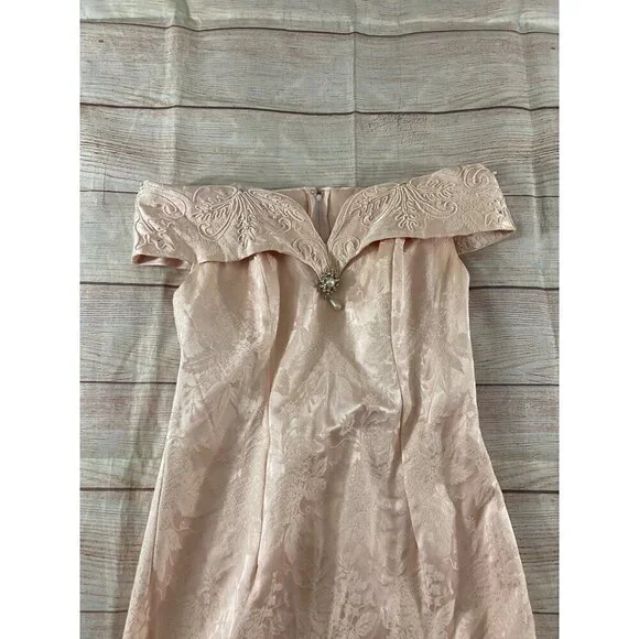 Vintage Cache Petites By Bari Protas Women's Embellished Cocktail Dress - 8 - Picture 2 of 14